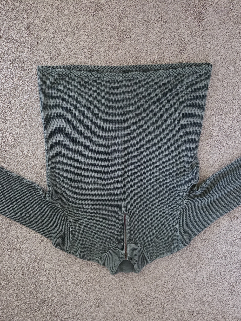 Men’s Green 1/2 Zip Knit Sweater - Classic 1/2 Zip Pullover